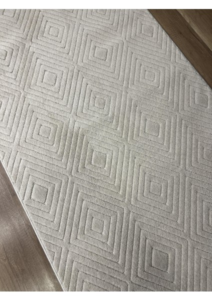Prag 9208 Bej Modern Makina Halısı
