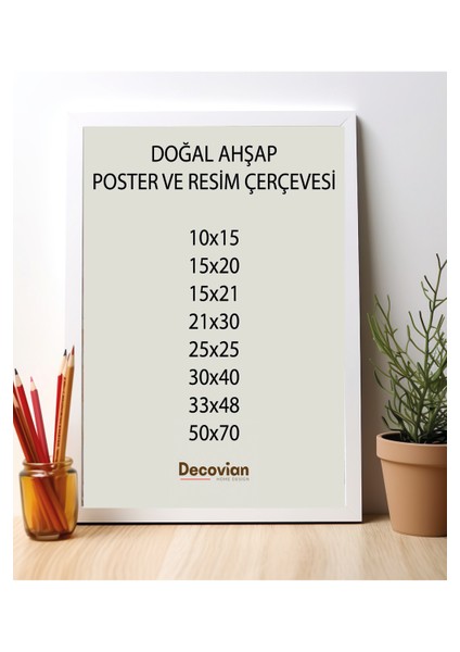 Doğal Ahşap Çerçeve -Boş Çerçeve-Resim Çerçevesi, Poster Puzzle Çerçevesi (Ön Korumalı,postersiz) fiyatları