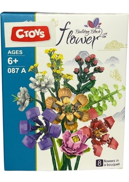 Ctoy Mini Blok Çiçekler 76018 Kapok Çiçeği