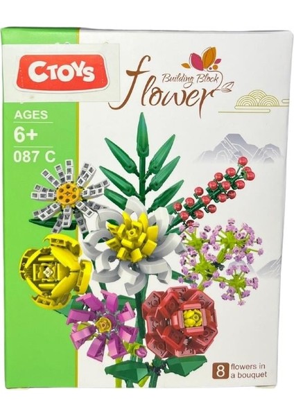 Ctoy Mini Blok Çiçekler 76032 Kızıl Ateş Bitkisi