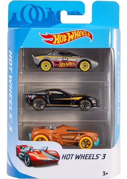 K5904 Hot Wheels 3'lü Araba Seti