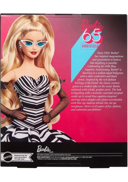 HRM58 Barbie 65.yıl Özel Koleksiyon Bebeği - Sarışın