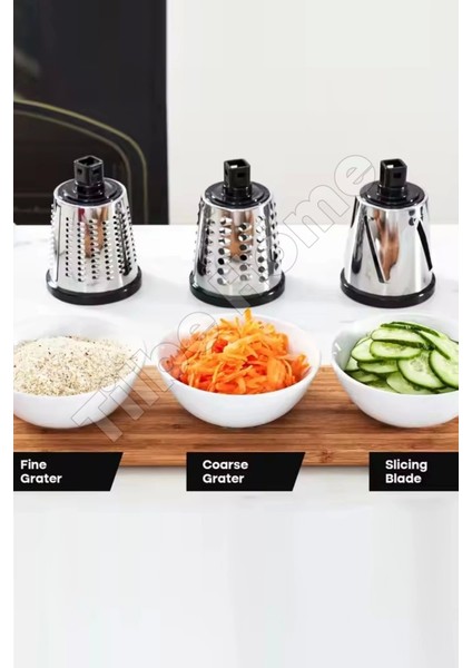 Vegetable Grinder Pro Öğütücü Dilimleyici Kollu Rende 3 Çelik Bıçaklı Sebze Doğrayıcı Mutfak Robotu fiyatları