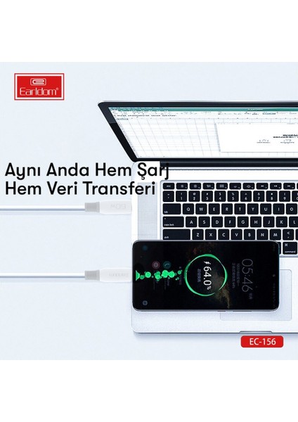 Vivo Y51 Y53S Y55S Y56 Y70 Şarj Kablosu 60W Type-C To Type-C 2metre AZ-EC-156C fiyatları