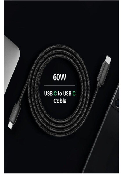 Vivo Y16 Y17S Y21 Y21A Y21S Y22 Y22S Şarj Kablosu Type-C To Type-C 60W 1m Hızlı Şarj AZN-C188CC modelleri