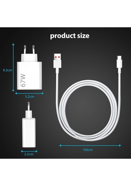 Poco X2 X3 X3 Gt X3 Nfc X3 Pro Şarj Aleti Type-C 67W Hızlı Şarj ( Orijinal Subzero) SBZ-SG51