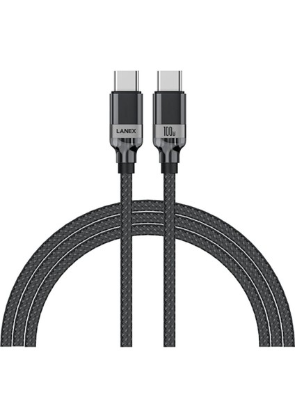 Vivo V21 V21E V23 V30 V25 Pro Şarj Kablosu Type-C To Type-C 1.2m 100W Hızlı Şarj Data AZ-LS38CC