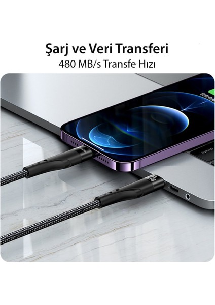 Hiking A30 A40 A41 A42 A43 A44 Şarj Kablosu 60W Type-C To Type-C 3 Metre AZ-CA116 modelleri