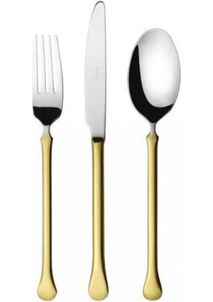 Kıev Yarı Gold 87 Parça Çatal Kaşık Bıçak Takımı-12 Kişilik