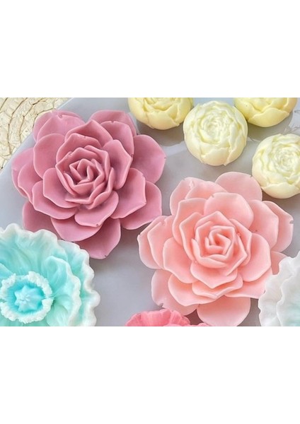 3 Boyutlu 9cm Çiçek Silikon Kalıp K-587