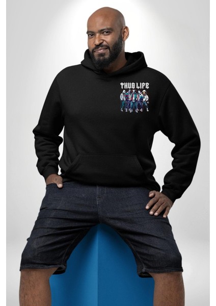 Korku Sineması Korku Kahramanları Haydut Hayatı Erkek Kadın Siyah Ön Sırt Baskılı Kapüşonlu Sweatshirt Hoodie indirimleri
