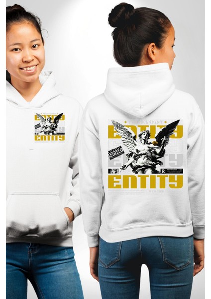 Sokak Style Ebeveyn Danışmanlığı Sanat Karma Erkek Kadın Beyaz Ön Sırt Baskılı Kapüşonlu Sweatshirt Hoodie