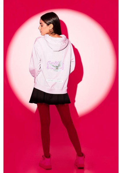 Sevimli Güvercin Beyaz Barış Sokak Sitili Erkek Kadın Beyaz Ön Sırt Baskılı Kapüşonlu Sweatshirt Hoodie fiyatları