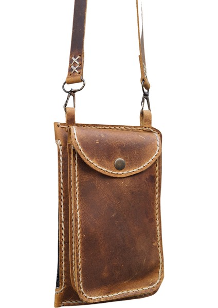 Asklepios Taba Renk Özel Üretim Telefon Çantası