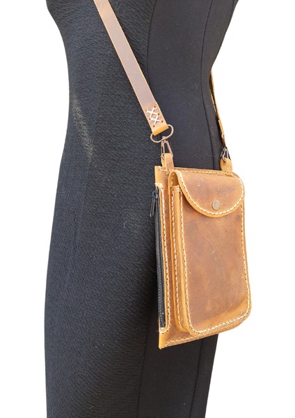 Asklepios Taba Renk Özel Üretim Telefon Çantası fırsatları