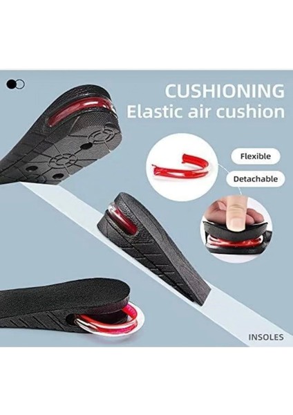 Ortopedik 5 cm Boy Uzatıcı Tabanlık Hava Yastıklı Spor Ayakkabı Tabanlığı Gizli Yükseltici fiyatları