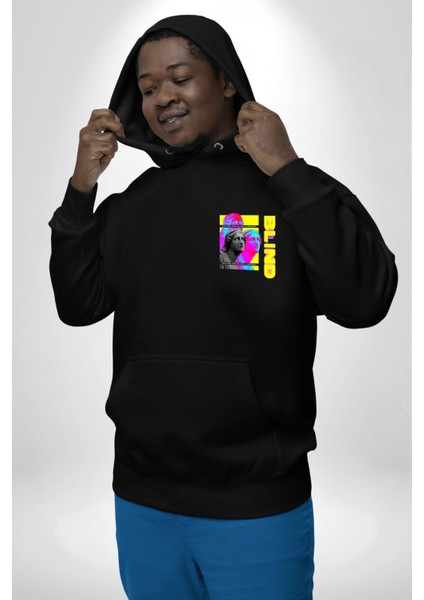 Heykel Anlamadığınız Şeyden Nefret Etmeyin Erkek Kadın Siyah Ön Sırt Baskılı Kapüşonlu Sweatshirt Hoodie indirimleri