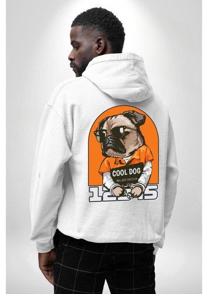 Cool Köpek Hapishane Güneş Gözlük Erkek Kadın Beyaz Ön Sırt Baskılı Kapüşonlu Sweatshirt Hoodie modelleri