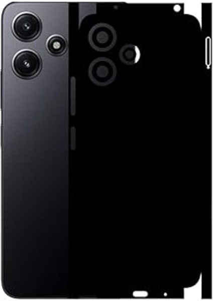 Redmi 12 ile Uyumlu Mat Siyah Arka Kaplama