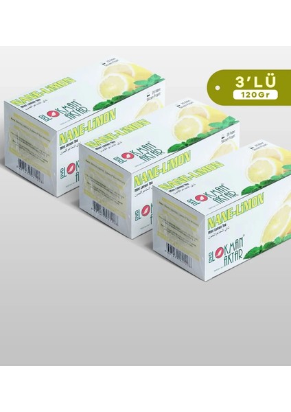 Nane-Limon Çayı 20 'li Süzen Poşet 3'lü Set