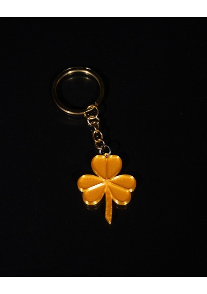 St. Patrick's 3 Yapraklı Yonca Anahtarlık - 3D Baskı Şans ve Bereket KATMAN