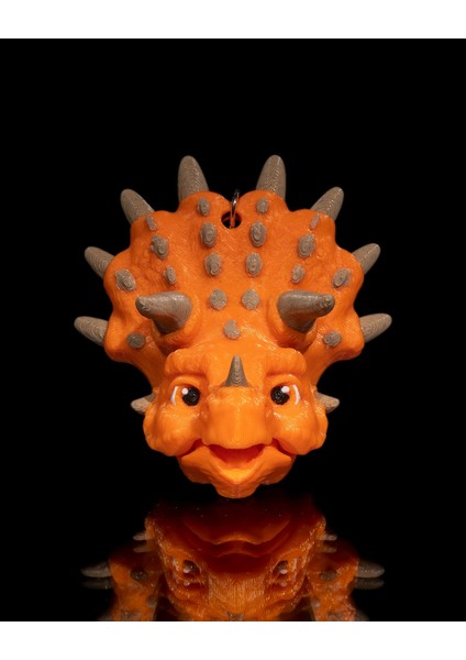 Eklemli Triceratops Anahtarlık - 3D Baskı Hareketli ve Eğlenceli Tasarım Katman fiyatları