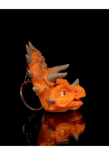 Eklemli Triceratops Anahtarlık - 3D Baskı Hareketli ve Eğlenceli Tasarım Katman modelleri