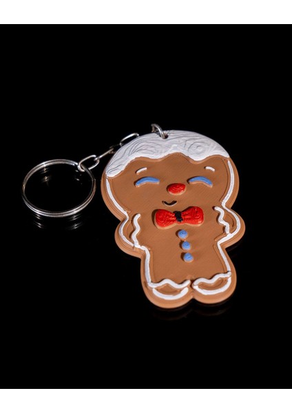 Zencefilli Kurabiye Süsü ve Anahtarlık - 3D Baskı Sevimli ve Şenlikli Dekor Katman