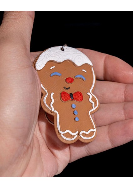 Zencefilli Kurabiye Süsü ve Anahtarlık - 3D Baskı Sevimli ve Şenlikli Dekor Katman fiyatları