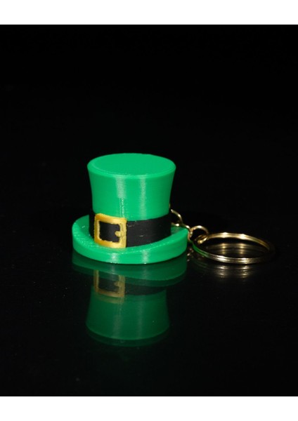 St. Patrick's Şapkası Anahtarlık - 3D Baskı Şık ve Eğlenceli Aksesuar Katman