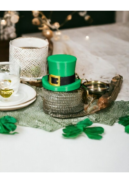 St. Patrick's Şapkası Anahtarlık - 3D Baskı Şık ve Eğlenceli Aksesuar Katman fiyatları