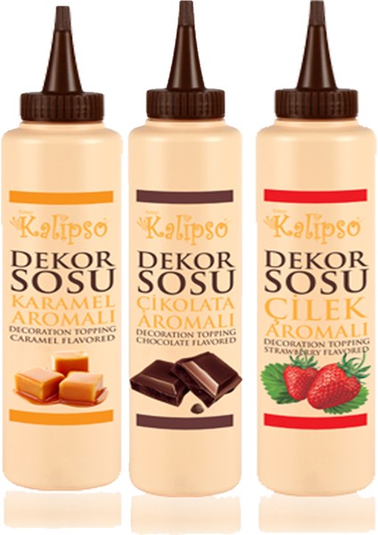 Dekor Sos Çikolata , Çilek , Karamel 3x750 gr