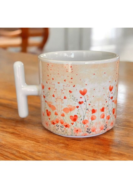 Hediyelik Kupa, 2025, Yılbaşı Kupası, Özel Tasarım Porselen Kupa, Gelincik, Çiçek fiyatları