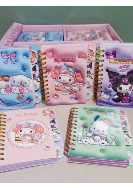 Kuromi,my Melodı,cınnamoroll,pochacco Ayraçlı Defter (1 Adet)