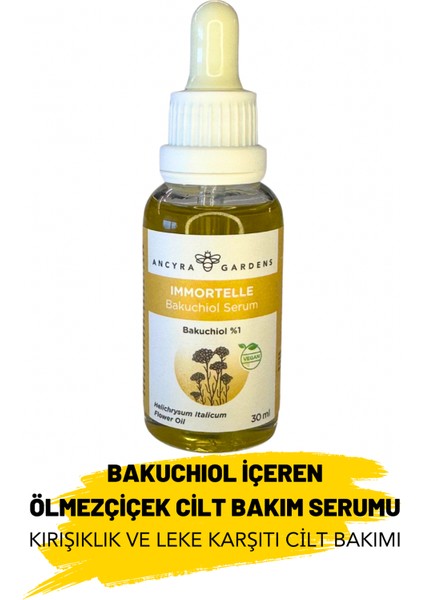 Immortelle Bakuchiol Serum (BAKUCHIOL IÇEREN ÖLMEZÇİÇEK CİLT BAKIM SERUMU) 30ml