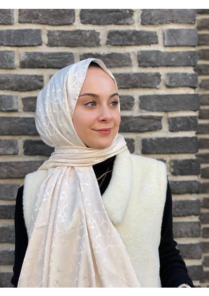 Bej Loryan Scarf Jakar Karmen Şal