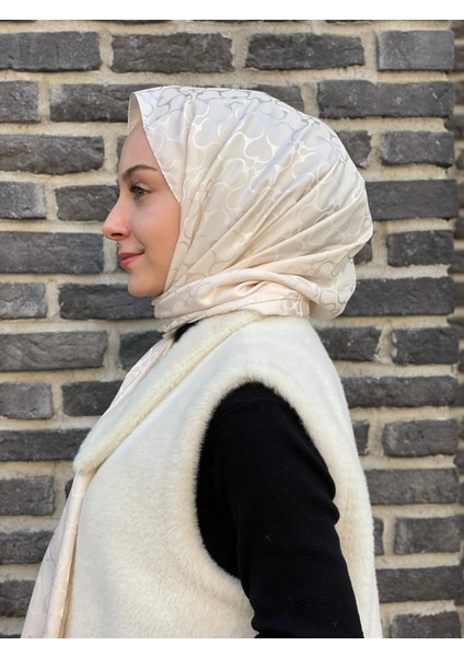Bej Loryan Scarf Jakar Karmen Şal modelleri
