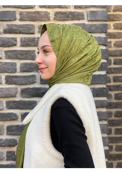 Haki Loryan Scarf Jakar Karmen Şal