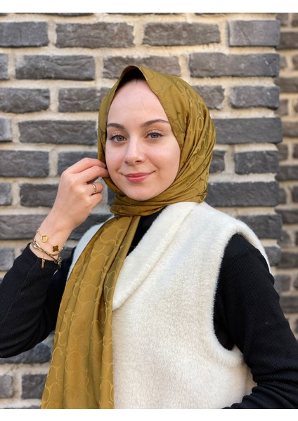 Nefti Yeşil Loryan Scarf Jakar Karmen Şal