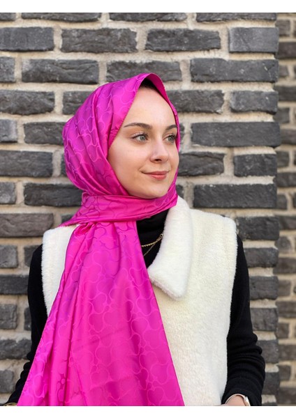 Fuşya Loryan Scarf Jakar Karmen Şal
