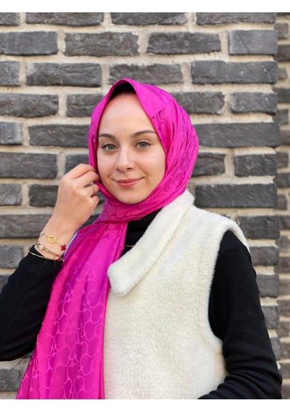 Fuşya Loryan Scarf Jakar Karmen Şal