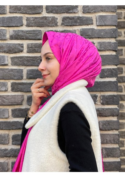 Fuşya Loryan Scarf Jakar Karmen Şal