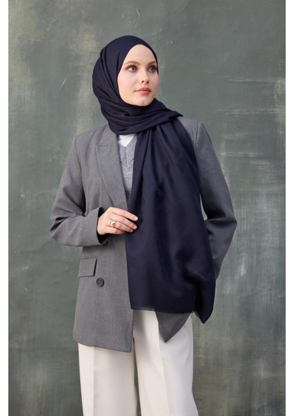 Lacivert Ipekhan Burgu Desen Pamuk Jakar Şal 8009 fiyatları