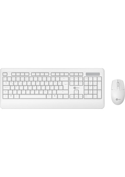 Lecoo KW202 Beyaz Kablosuz Klavye & Mouse Set