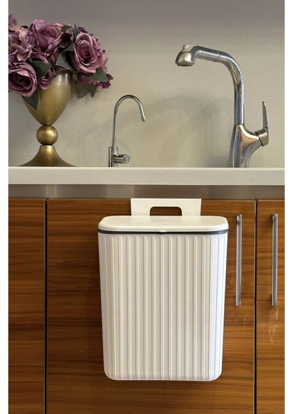 Askılı Çöp Kovası- Beyaz- Çift Yönlü Kapaklı - 8 Litre/15 Litre indirimleri