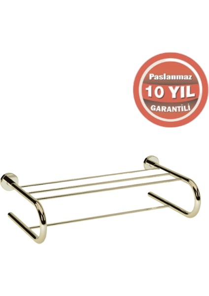 Paslanmaz Pirinç Flora Uzun Havluluk 50CM Altın Sarı Gold