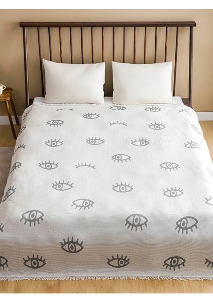 Lcw Home Karışık Göz Nakışlı Çift Kişilik Yatak Örtüsü 190 x 220 cm
