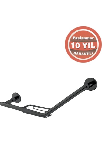 Paslanmaz Pirinç Flora Küvet Tutamağı Süngerlikli 40CM Mat Siyah modelleri
