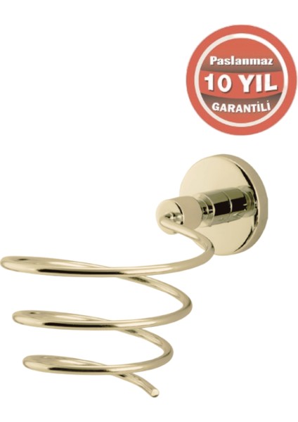 Paslanmaz Pirinç Flora Saç Kurutma Aparatı Altın Sarı Gold