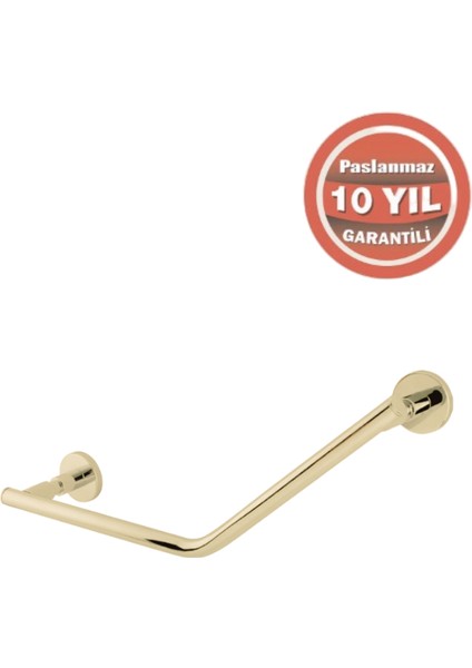 Paslanmaz Pirinç Flora Küvet Tutamağı Düz 40CM Altın Sarı Gold